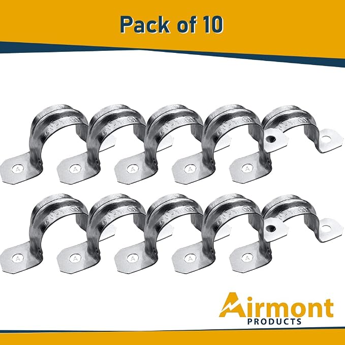 1-1/2-Inch EMT Two-Hole Conduit Strap — Reinforced Rib, Heavy-Duty Zinc-Plated - Image 3