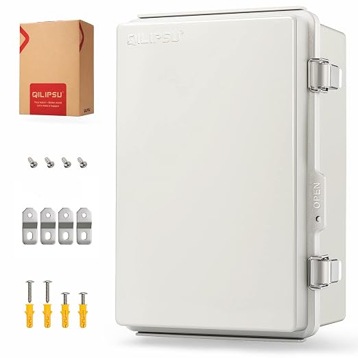 QILIPSU UL94-V0 Outdoor Electrical Box 11.4"x7.5"x5.5" Pro Waterproof Junction by QILIPSU