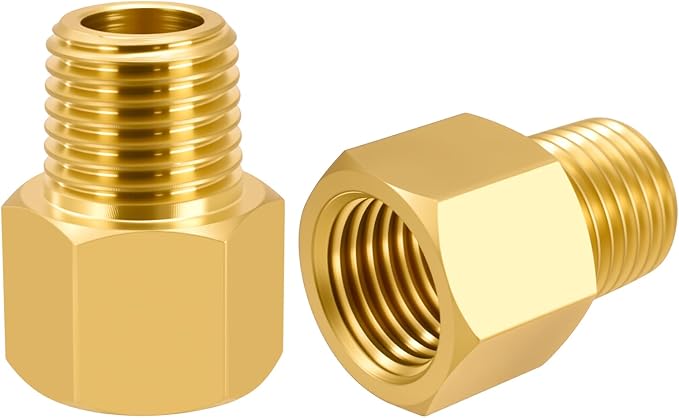 SDTC Tech Brass Pipe Fitting 1/4 NPT Thread Male to 1/4 NPT Thread Female | by SDTCTech