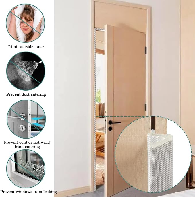 LSGCQ Kerf Weather Stripping for Door Seal Strip, 26 Ft, Front Door Seal Strip - Image 2
