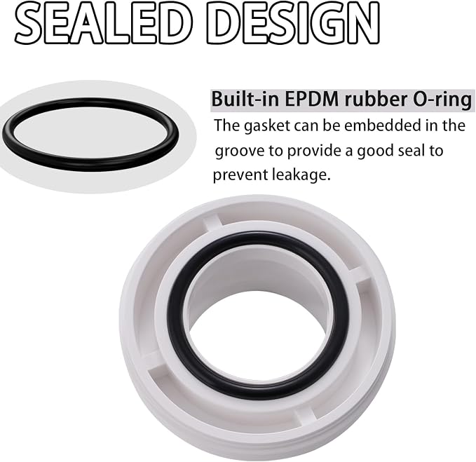 2" PVC Union Coupling Pipe Fitting PVC Adapter Schedule 40, EPDM O-Ring - Image 5