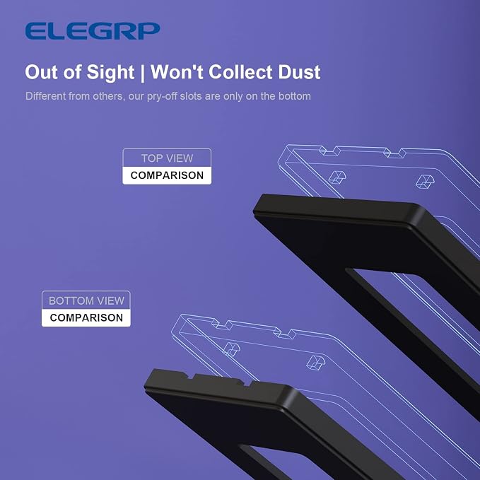 ELEGRP 1-Gang Screwless Decorative Wall Plates, Mid-Size Unbreakable - Image 3