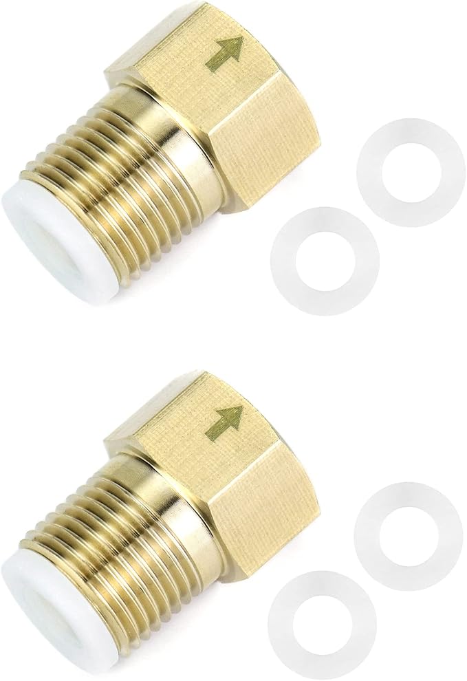 QWORK Brass One-way Check Valve, 1/2 inch Male G Thread to 1/2 inch Female G - Image 7