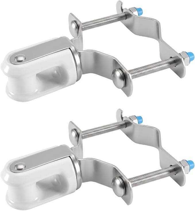 Adjustable Porcelain Wire Support Clamp Fits 1.25" to 3" Poles or Pipes | 2Pcs by Unknown