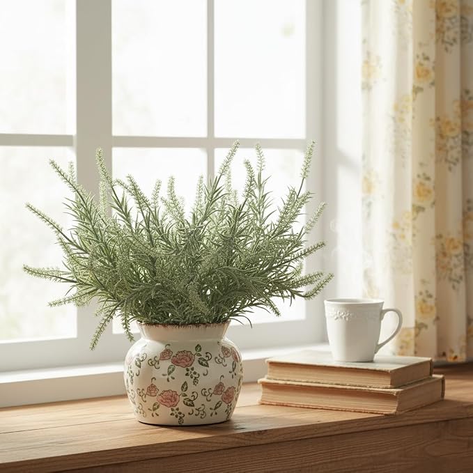 SIDUCAL Ceramic Red Rose Floral Vase - Image 9