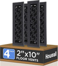 Howeall 2x10 Inches 4 Pack Heavy Duty Walkable Floor Register by Howeall