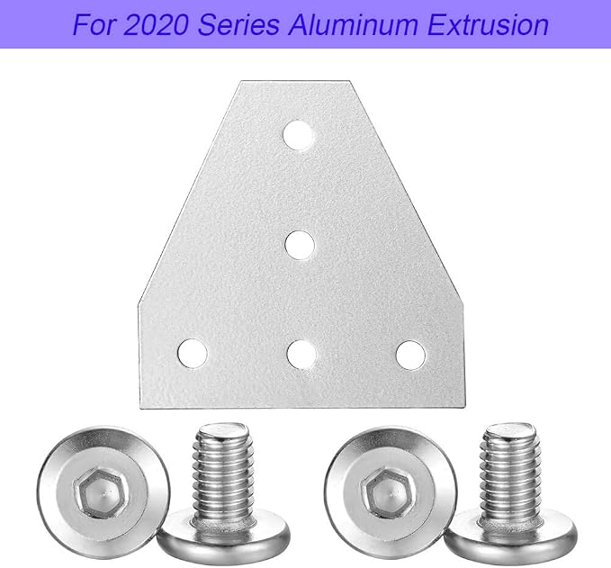 6Sets 2020 Corner Bracket Connectors 5 Hole T Shape Joint Plates - Image 6