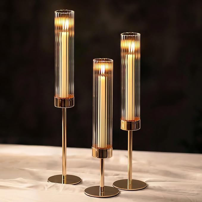 NUPTIO Tall Candlestick Holders by Nuptio
