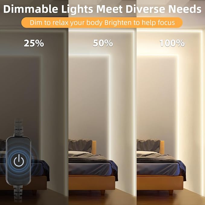 Lamomo LED Neon Lights, 12V Neutral White Dimmable LED Strip Lights, 16.4ft/5m - Image 2