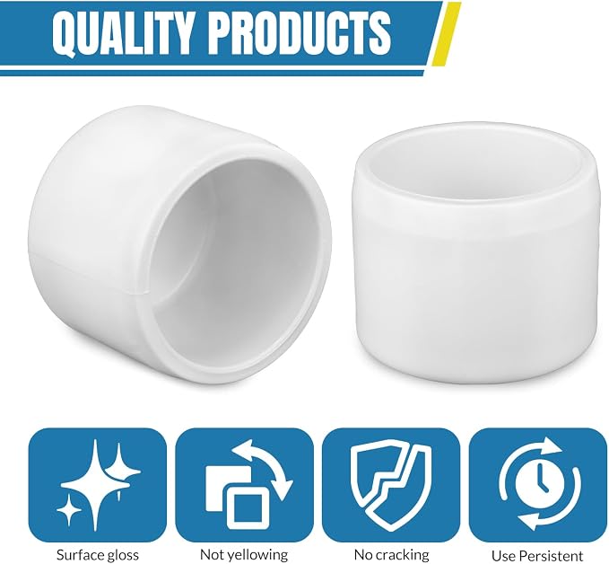 1/2" PVC Pipe End Cap Plug Adapter Pipe Fitting, Furniture Grade, DIY Shelf - Image 5