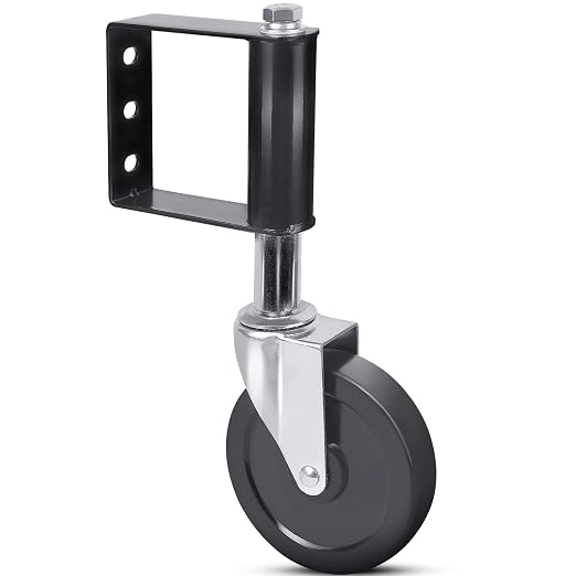 Ronlap Gate Caster Wheels for Wooden Gate Spring Loaded, 250 Lbs, 5 Inches | - Image 2