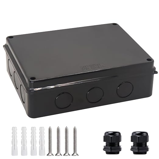 Junction Box, Reserved Holes Electrical Boxes Waterproof IP65 ABS Plastic by LuSumtly