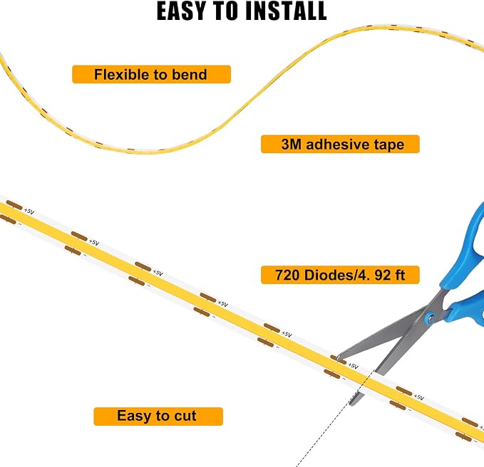 Tatazone 5V USB COB Led Strip Light - Image 7