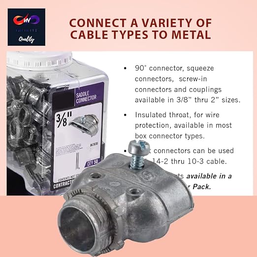 3/8 Inch Flexible Metal Conduit Duplex Connector FMC 3/8 in. 90 Degree Flex - Image 5