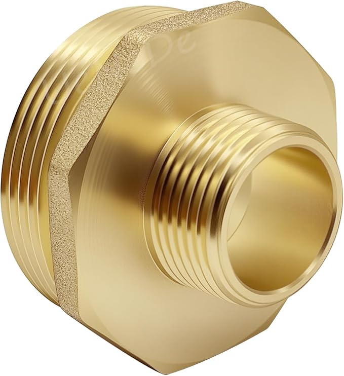 Uenede Brass 3/4" NPT Male to 1-1/2" NPT Male Reducer Adapter - Image 4