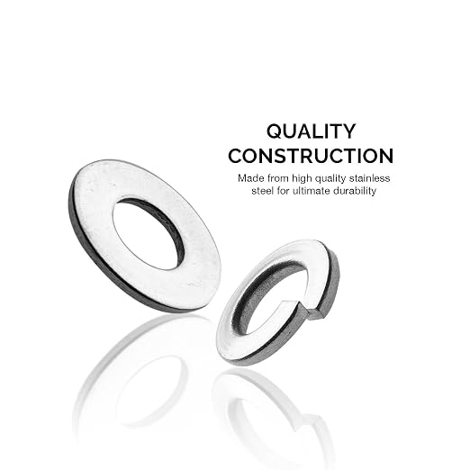 NEIKO 50400A Stainless Steel Lock and Flat Washer Assortment | 350 Piece Set | - Image 2