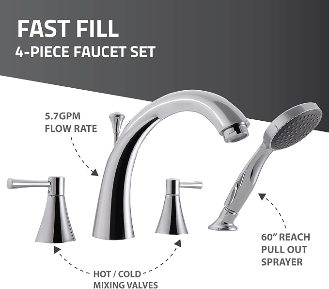 ANZZI Walk In Tub, 30 X 53 In, Left Drain, 9 Whirlpool & 26 Air Jets | The 60 - Image 4