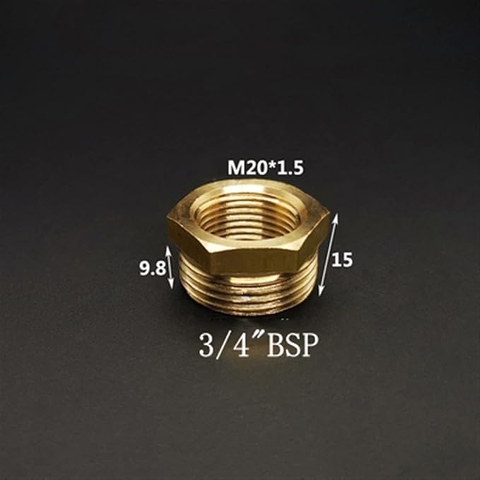 5PCS Brass Reducer Bushing M10 M14 M20 Metric Male to Female Thread Reducing - Image 2