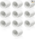 10Pcs White PVC Pipe Couplings, 3/4'' Slip Socket Fitting Adapter Connector by Boltigen