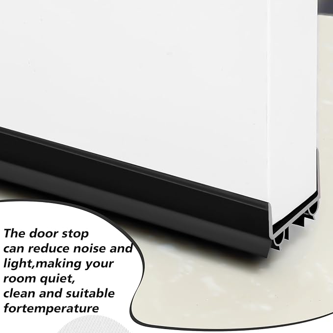 Lineshading 2 Sets Door Sweep Plastic PVC 1 3/4" x 36" Slide on Bottom Exterior - Image 5