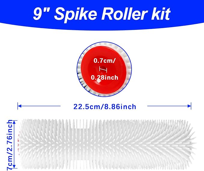 9 Inch Heavy Duty Spiked Roller, Defoaming Screed Roller - Image 2