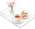 Scalloped Clear Acrylic Serving Tray by DUNPUTE