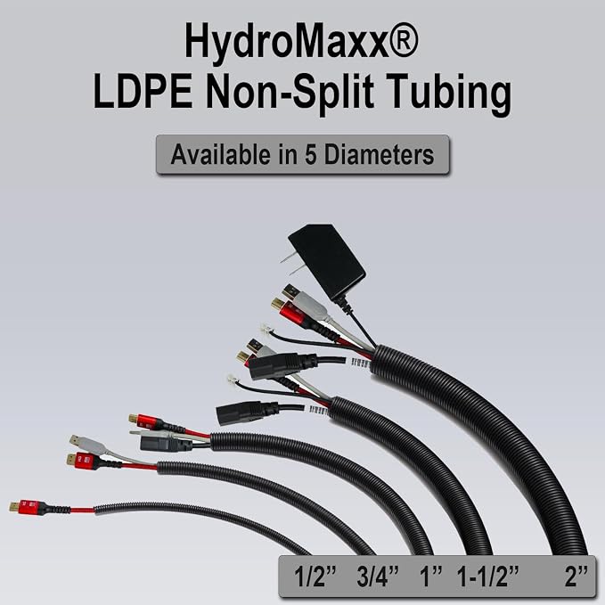 Flexible Polyethylene LDPE NON-Split Corrugated Wire Loom Tubing - Image 3