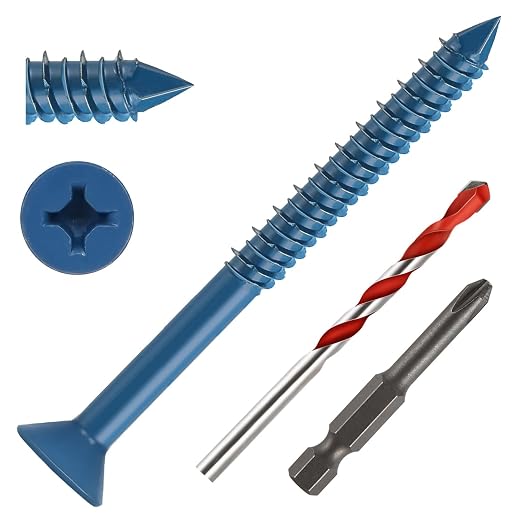 1/4" x 3-1/4" Concrete Screws, Brick or Stucco by Unknown