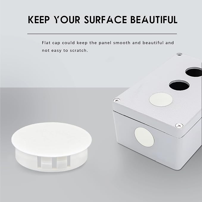 250 PCS 8 Sizes Nylon Plastic Hole Plugs, 1 Inch Round Hole, Flush Type Panel - Image 6