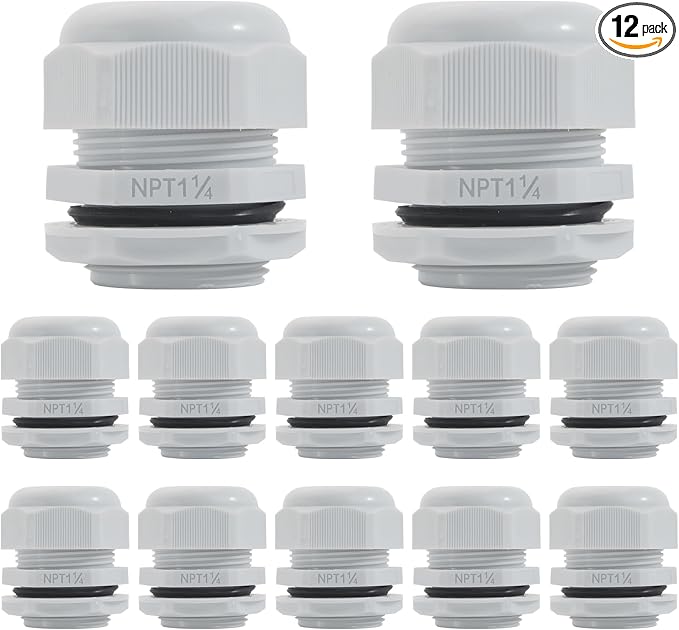 PENGLIN 12PCS 1-1/4" Waterproof Strain Relief Nylon Cord Grip Cable Glands | by PENGLIN