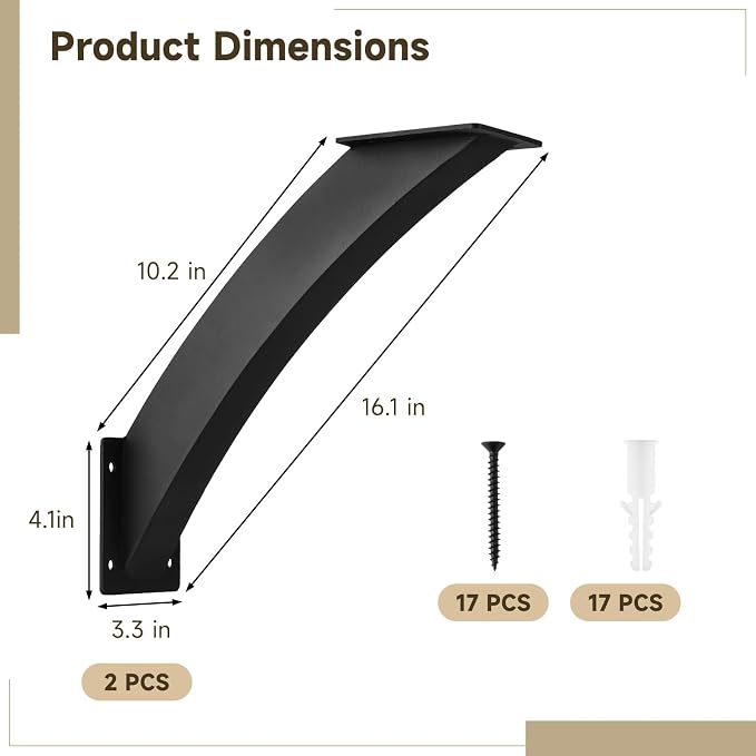 2 Pcs Heavy Duty 45 Degree Angle Support Brackets - Image 5