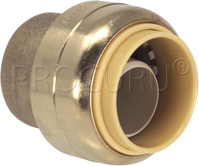 PROCURU 3/4-Inch PushFit End Cap, Push-to-Connect Plumbing Brass Fitting - Image 2