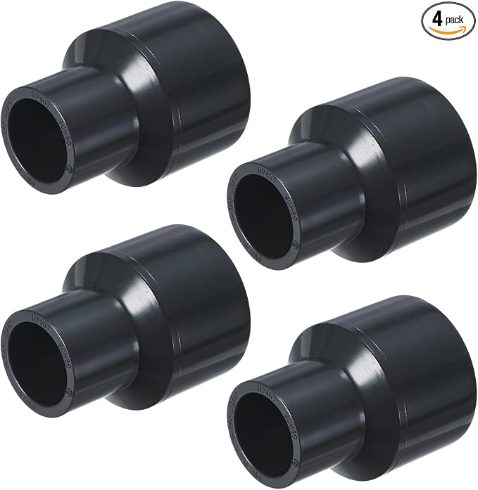 M METERXITY 4-Pack UPVC Reducer Pipe Fitting 1-1/4"x3/4" Reducing Grey | by MMETERXITY