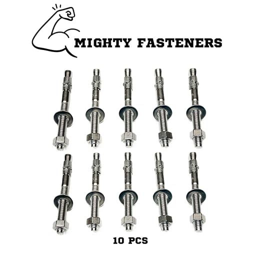 Mighty Fasteners Wedge Anchors – Heavy-Duty 304 Stainless Steel Expansion Bolts - Image 3
