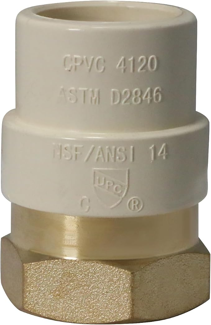 1 Pack XFITTING 3/4 in Female NPT x 3/4 in CPVC Adapter - Image 4