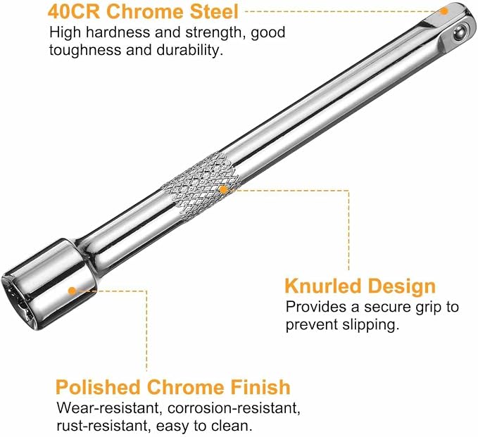 HARFINGTON 1pcs Socket Extension Bar 1/4" Drive 4" Long Extension Bars Impact - Image 4