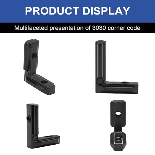 24pcs 3030 Extrusion Connector Corner Bracket Joint Black | 3030 Extruded - Image 6