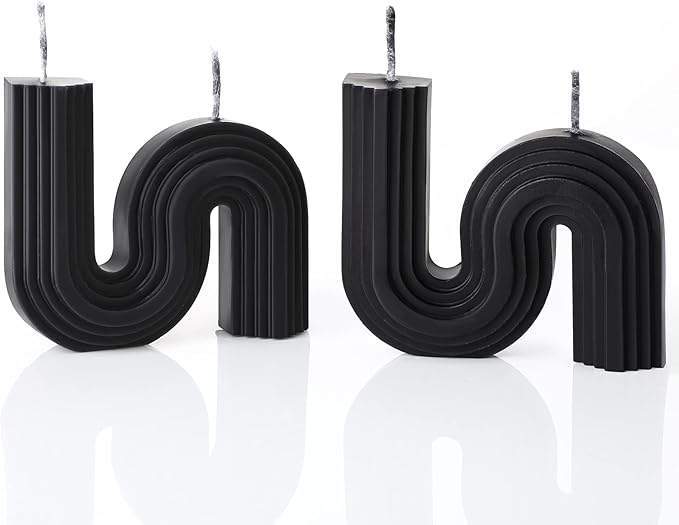 Tondiamo 2 Pcs Aesthetic Candles Twist Shaped Aesthetic Candles Cool S Shape by Tondiamo