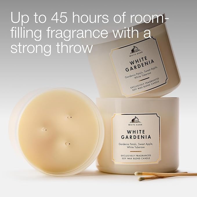 Bath & Body Works White Gardenia 3-Wick Candle - Image 5