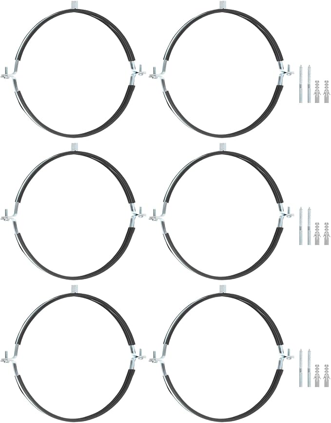 uxcell 6 Pcs Adjustable Pipe Bracket Clamp by uxcell