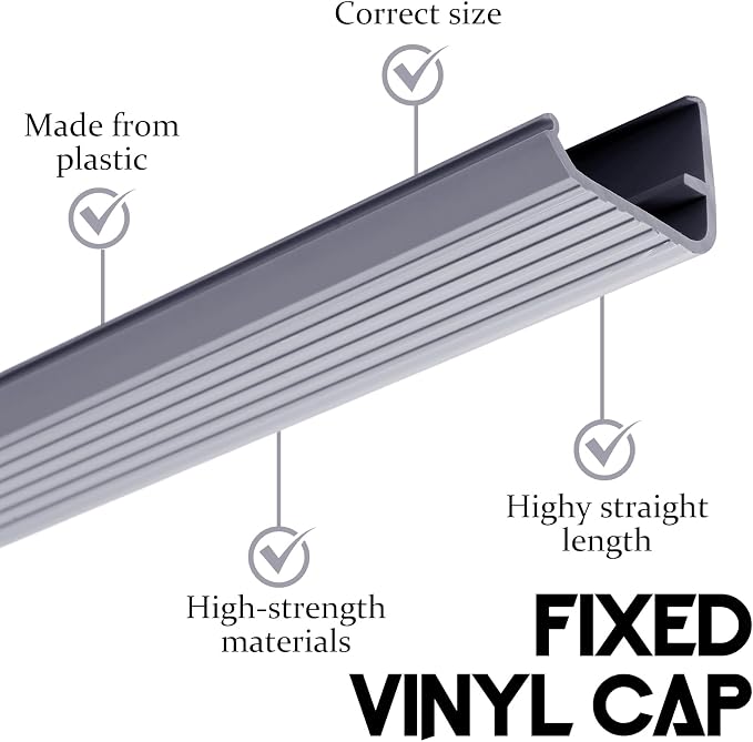 Briwooody 2 Packs Residential Threshold Cap 36'' Traditional Fixed Vinyl Cap - Image 5