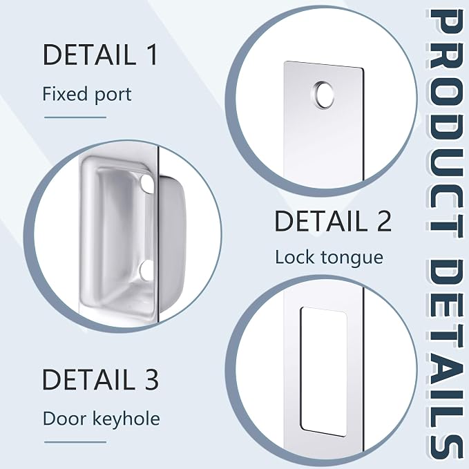 Hicarer 2 Pcs 1-1/4" x 4-7/8" Box Strike Plate, Universal Security Latch - Image 4