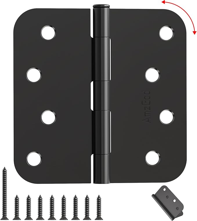 Black Exterior Door Hinges 4 Inch 18 Pack - Image 8