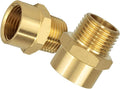 2Pieces Brass Plumbing Connector 1/2Inch G Thread to Male Thread Conversion by Unknown
