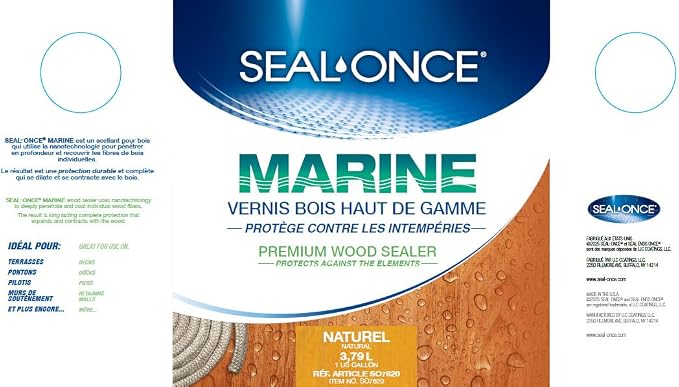 Seal-Once Marine Waterproof Wood Sealer and Stain, 1 Gallon | Waterproof Sealant - Image 7