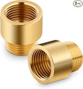2 Packs of Brass Pipe Fittings, 1/2 inch NPT External Thread to Internal Thread by Unknown
