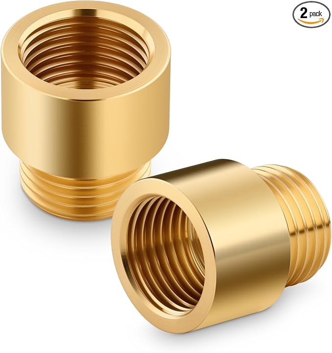 2 Packs of Brass Pipe Fittings, 1/2 inch NPT External Thread to Internal Thread by Unknown