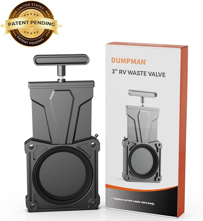DUMPMAN RV Waste Gate Valve, 3 Inch Sewer Valve | 3" dump valve, water flow - Image 7