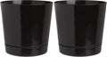 Novelty Majestic Full Depth Round Cylinder Pot, Glossy Black by Novelty