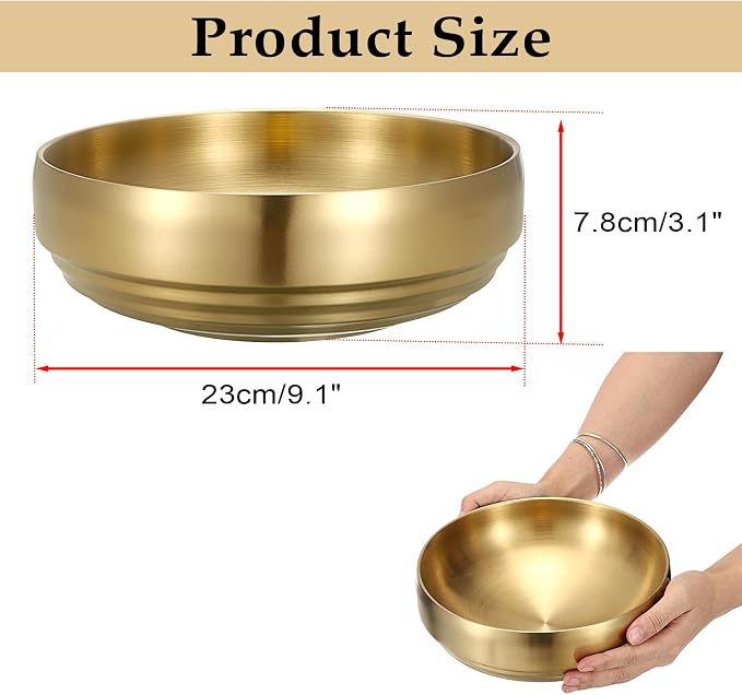 9.1" Stainless Steel Bowl Decorative Key Bowl - Image 2